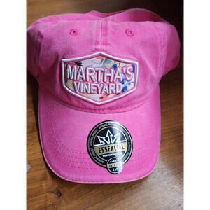 Martha's Vineyard Hat Adjustable Strapback Cap Essencial Caps Pink Rose Floral